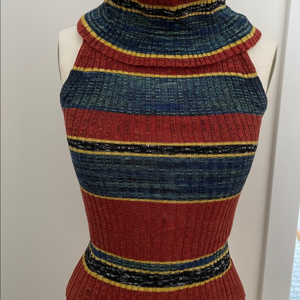 Free People XS knitted tank with cowl neck